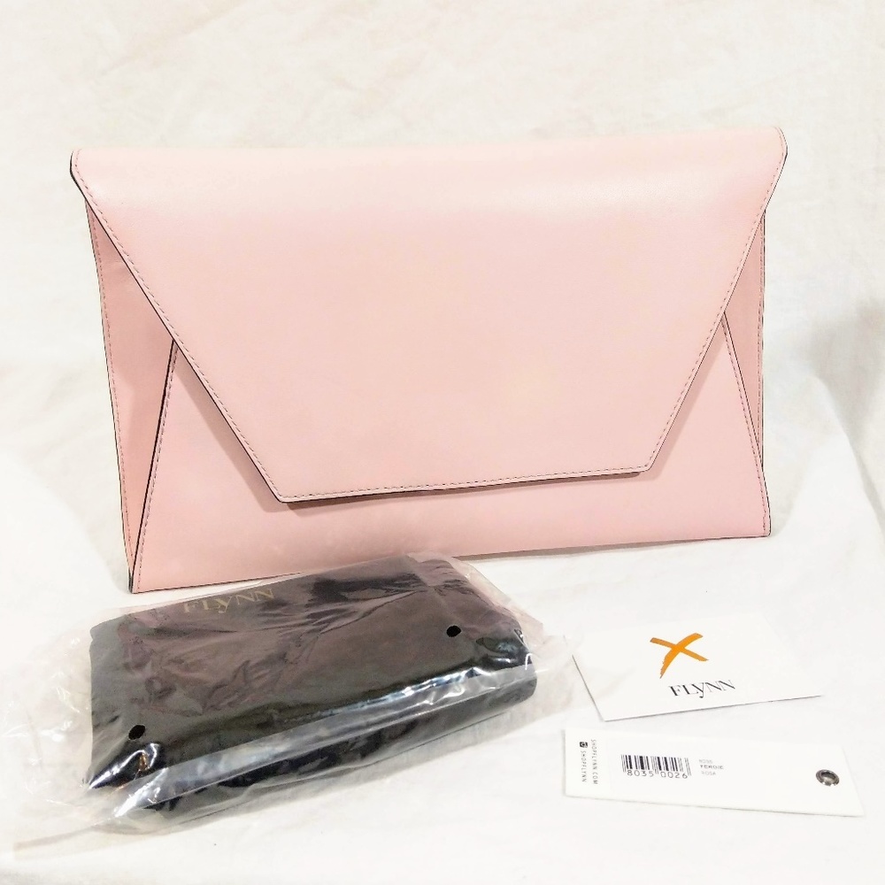 Flynn Fergie Envelope Clutch Pink NWT w/ Flaw